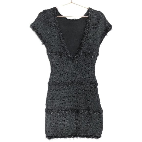 Topshop • Scoop Back Metallic Sweater Dress - Picture 1 of 7